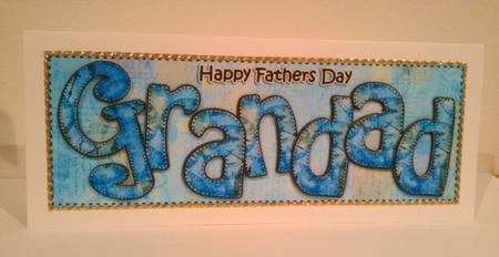 Large Dl Happy Fathers Day Grandad Card & 3D Decoupage by Hayley Griffiths