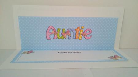 Birthday Auntie Matching Large Dl Insert by Hayley Griffiths