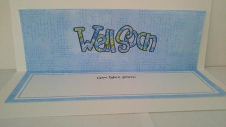 Get Well Soon Matching Large Dl Insert by Hayley Griffiths