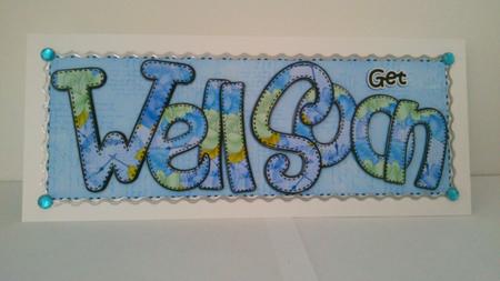 Large Dl Get Well Soon Quick Card & 3D Decoupage by Hayley Griffiths