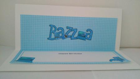 Happy Birthday Bazza Matching Large Dl Insert by Hayley Griffiths