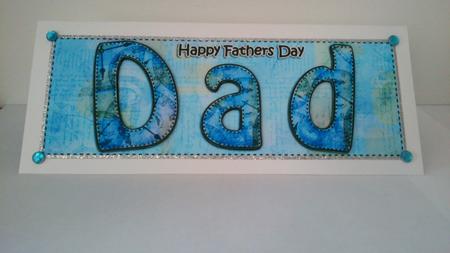 Large Dl Fathers Day Dad Quick Card N 3D Decoupage by Hayley Griffiths