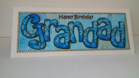 Large Dl Happy Birthday Grandad Card & 3D Decoupage by Hayley Griffiths