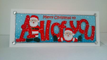 Large Dl Xmas All of You Quick Card 3D Decoupage by Hayley Griffiths