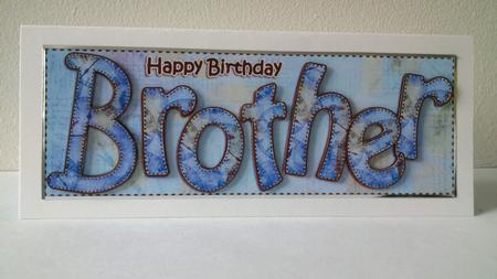 Large Dl Happy Birthday Brother Card & 3D Decoupage by Hayley Griffiths