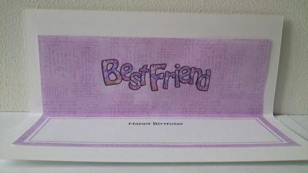 Birthday Best Friend Matching Large Dl Insert by Hayley Griffiths
