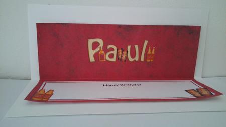 Birthday Paul Large Dl Matching Insert by Hayley Griffiths