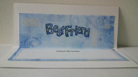 Happy Birthday Best Friend Matching Large Dl Insert by Hayley Griffiths