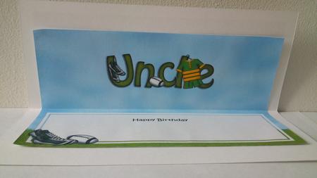 Birthday Uncle Large Dl Matching Insert by Hayley Griffiths