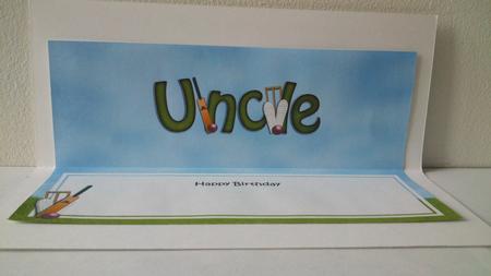 Birthday Uncle Large Dl Matching Insert by Hayley Griffiths