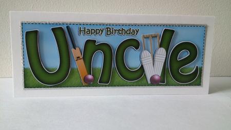 Large Dl Birthday Uncle Card & 3D Decoupage by Hayley Griffiths