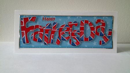 Uk Flag Fathers Day Large Dl Quick Card 3D Decoupage by Hayley Griffiths