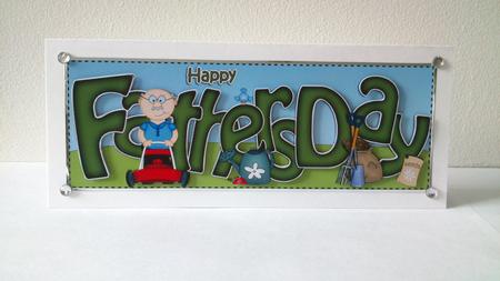 Large Dl Fathers Day Card & 3D Decoupage by Hayley Griffiths