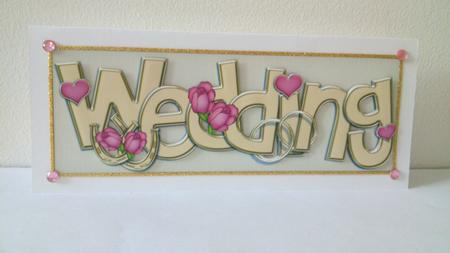 Large Dl Wedding Roses Quick Card with 3D Decoupage by Hayley Griffiths