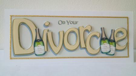 Large Dl Divorce Quick Card N 3D Decoupage by Hayley Griffiths