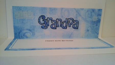80th Birthday Grandpa Clocks Matching Large Dl Insert by Hayley Griffiths