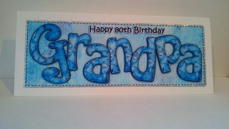 Large Dl 80th Birthday Grandpa Clocks 3D Decoupage by Hayley Griffiths