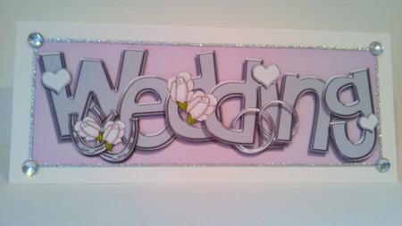 Large Dl Wedding Roses Quick Card with 3D Decoupage by Hayley Griffiths