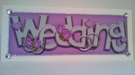 Large Dl Wedding Roses Quick Card with 3D Decoupage by Hayley Griffiths