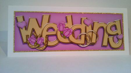 Large Dl Wedding Roses Quick Card with 3D Decoupage by Hayley Griffiths