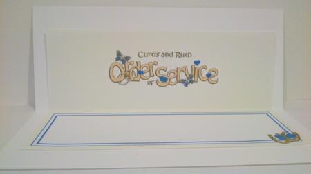 Wedding Order of Service Curtis & Ruth Large Dl Insert by Hayley Griffiths