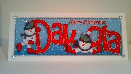 Xmas Large Dl Dakota Quick Card N 3D Decoupage by Hayley Griffiths