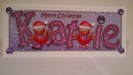 Xmas Large Dl Katie Quick Card N 3D Decoupage by Hayley Griffiths