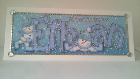 Xmas Large Dl Ethan Quick Card N 3D Decoupage by Hayley Griffiths