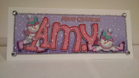 Xmas Large Dl Amy Quick Card N 3D Decoupage by Hayley Griffiths