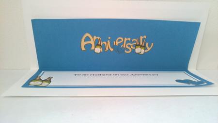 Husband Wedding Anniversary Champagne Large Dl Matching Inse by Hayley Griffiths