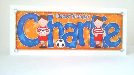 Boyz Birthday Charlie Large Dl Quick Card 3D Decoupage by Hayley Griffiths
