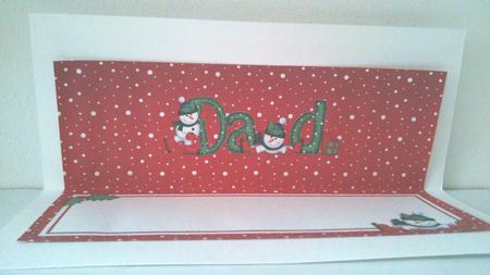 Xmas Dad with Snowmen Matching Large Dl Insert by Hayley Griffiths