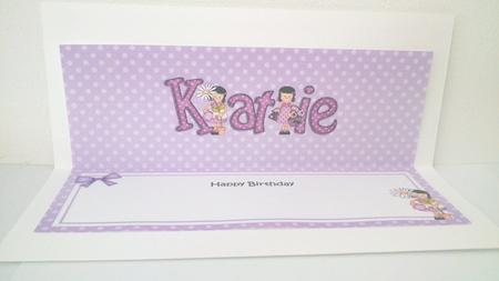 Girlz Birthday Katie Large Dl Matching Large Dl Insert by Hayley Griffiths