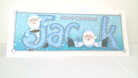 Large Dl Xmas Jack Quick Card 3D Decoupage by Hayley Griffiths
