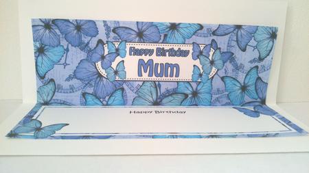Birthday Mum Butterflies Large Dl Matching Insert by Hayley Griffiths