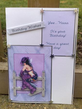 Cowgirl Birthday Card by Hayley Griffiths