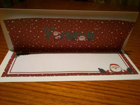Xmas Friends with Santa Matching Large Dl Insert by Hayley Griffiths
