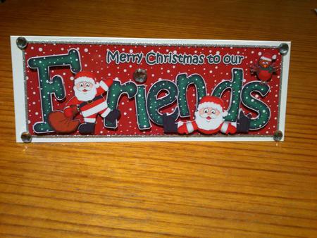 Large Dl Xmas Friends with Santa Quick Card 3D Decoupage by Hayley Griffiths