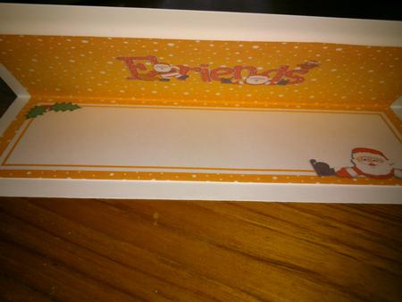 Xmas Friends with Santa Matching Large Dl Insert by Hayley Griffiths