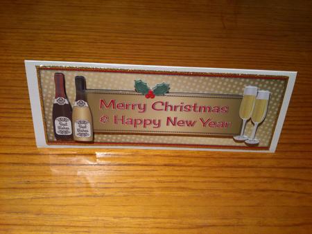 Christmas Champagne Large Dl by Hayley Griffiths