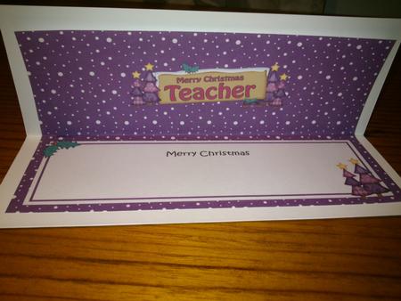 Xmas Teacher Trees Signpost Large Dl Matching Insert by Hayley Griffiths