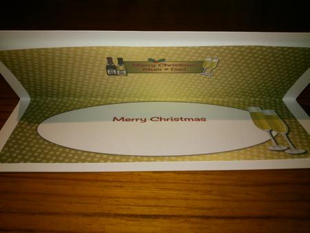 Christmas Champagne Mum & Dad Large Dl Insert by Hayley Griffiths