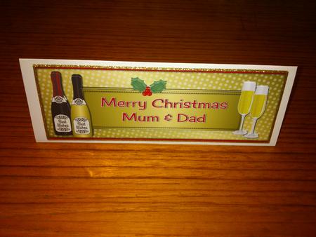 Christmas Champagne Mum & Dad Large Dl by Hayley Griffiths