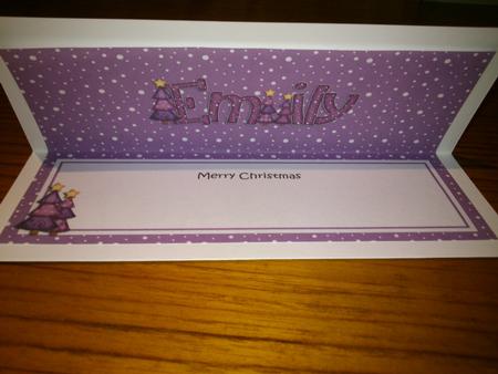 Merry Christmas Emily Xmas Trees Matching Large Dl Insert by Hayley Griffiths