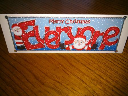 Merry Christmas Everyone Santa Large Dl & 3D Decoupage by Hayley Griffiths
