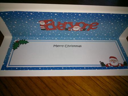 Merry Christmas Everyone Santa Matching Large Dl Insert by Hayley Griffiths