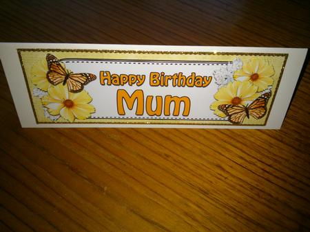 Large Dl Birthday Mum Floral Butterflies Card & 3D Decoupage by Hayley Griffiths