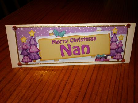 Xmas Nan Trees Signpost Lge Dl Easicut 3D Decoupage by Hayley Griffiths