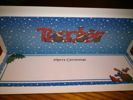 Christmas Teacher Rudolph Matching Large Dl Insert by Hayley Griffiths