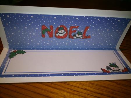 Xmas Noel Snowmen Matching Large Dl Insert by Hayley Griffiths